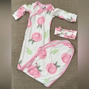 Copper Pearl Grace knotted gown and bow